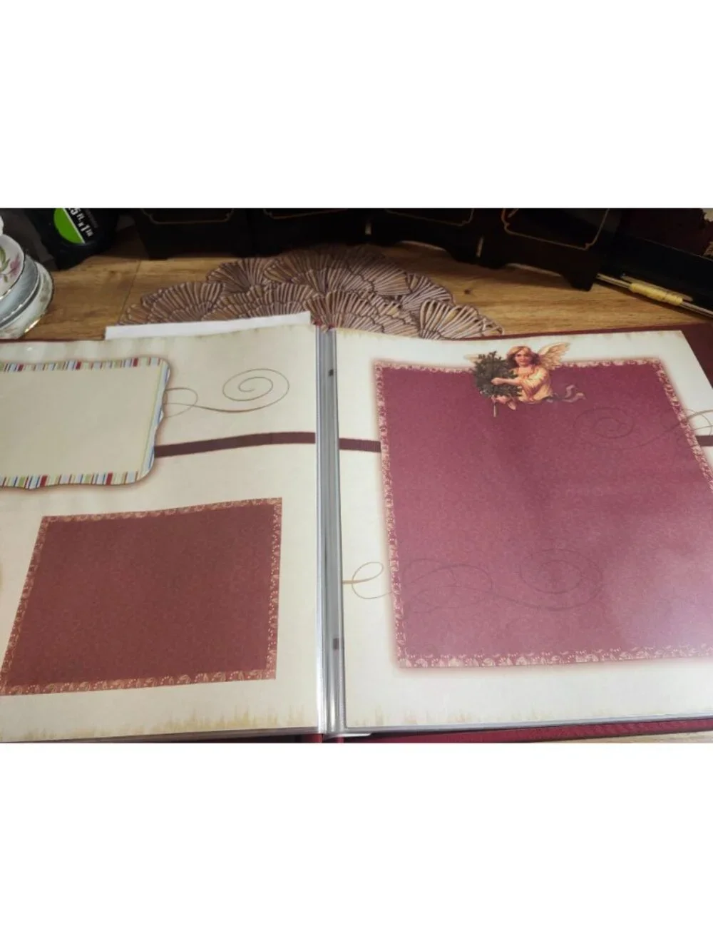 New Seasons Scrapbook Christmas Theme Red Textured Cover 12x12